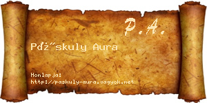 Páskuly Aura névjegykártya